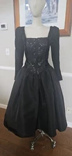 Vintage 1980s Sequined And Velvet Gunne Sax Prom Dress Mkd Sz 9 As Pictured