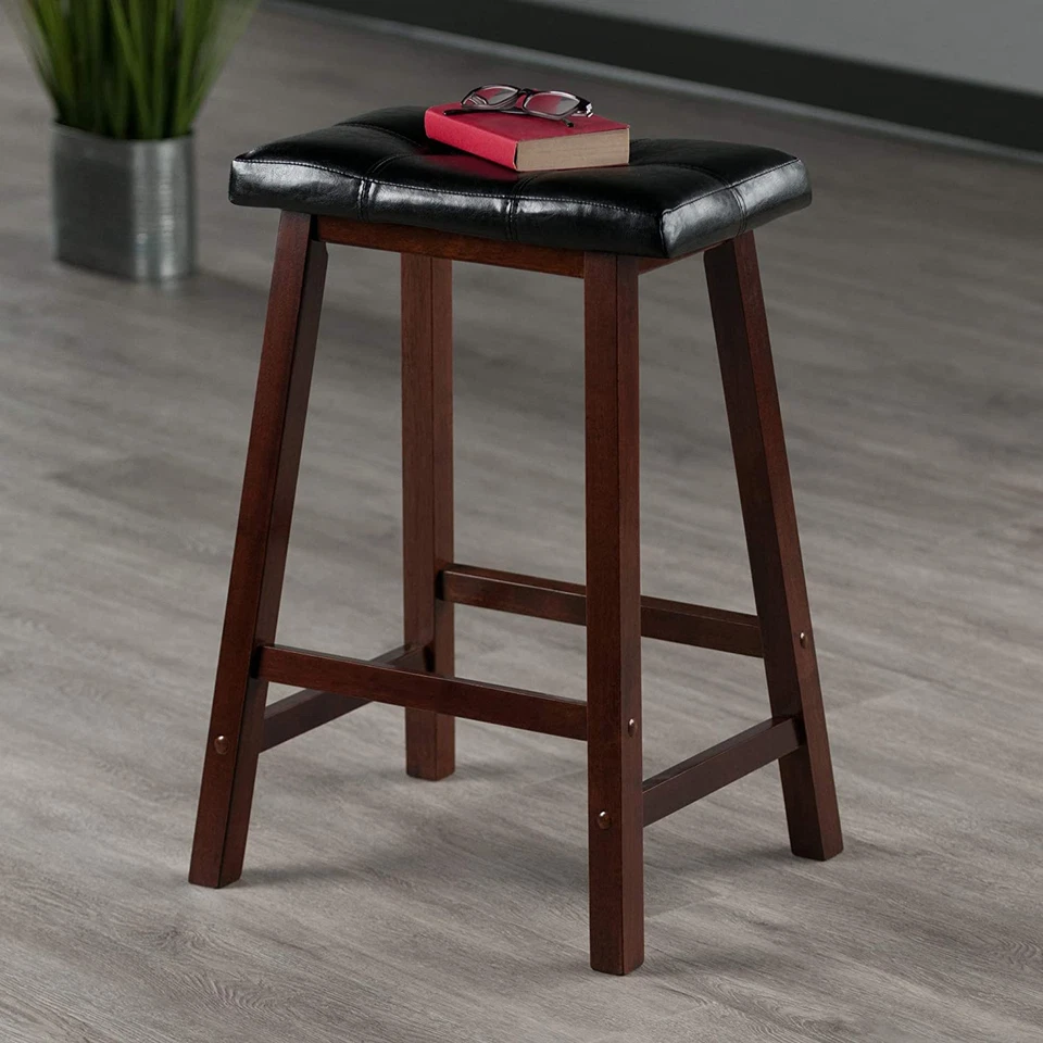 Mona Stool, 24", Antique Walnut - Image 2 of 4