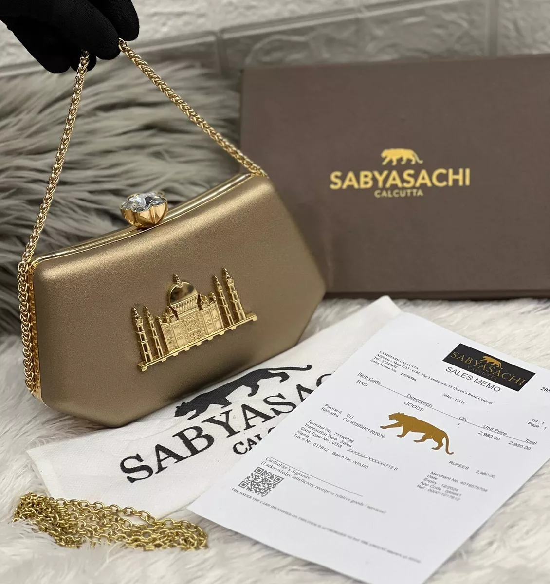 SABYASACHI CLUTCH Gift Her Handbag Black Brande Indian Evening SABYASACHI CLUTCH Gift Her Handbag Black Brande Indian Evening