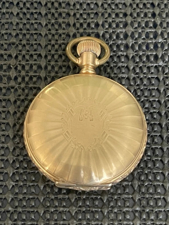 Reloj Bolsillo 1891 Illinois Grado 143 6s 15j Hunter Ornamentado Estuche GF Sidewinder Foto 3 de 4