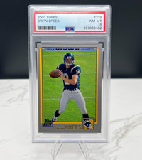 2001 Topps - Rookie Card Drew Brees #328 San Diego Chargers (RC) PSA 8. rookie card picture