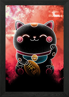 Soul of the Lucky Cat Framed Wall Art Poster Canvas Print Picture