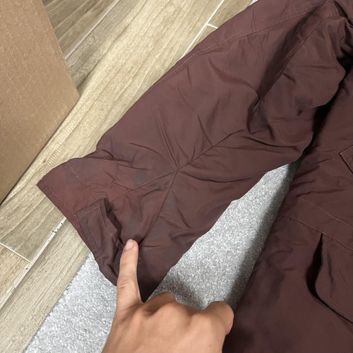 LL Bean Jacket Mens XL Tall Burgundy Hooded Parka Full Zip Fleece Lined Pockets - Picture 5 of 8
