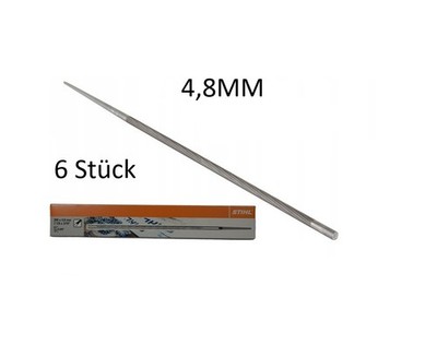 Stihl Rundfeile 4,8 mm x 200 mm 6 Stück für 7 7/8 x 3/16'' 0.325'' und Sägeketten
