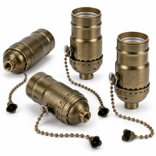 4 Pack E26 Pull Chain Lamp Socket Replacement...