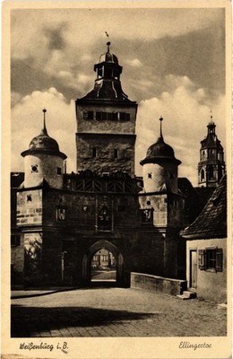 Old postcard AK Weissenburg Ellinger Tor GERMANY (1477720)