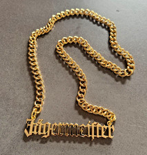 J&auml;germeister Kette - Rapper Gangster Goldkette (kein Echtgold) Partyschmuck -NEU