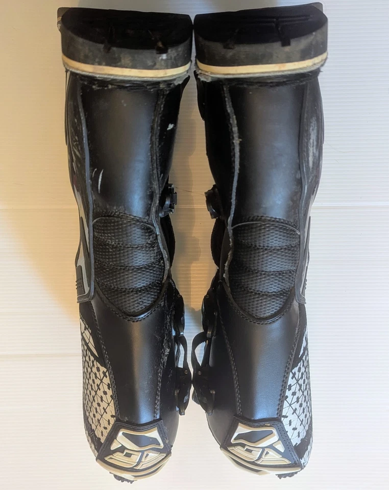 Botas de motocross Fly Racing para hombre talla 13 de cuero negro Foto 4 de 4