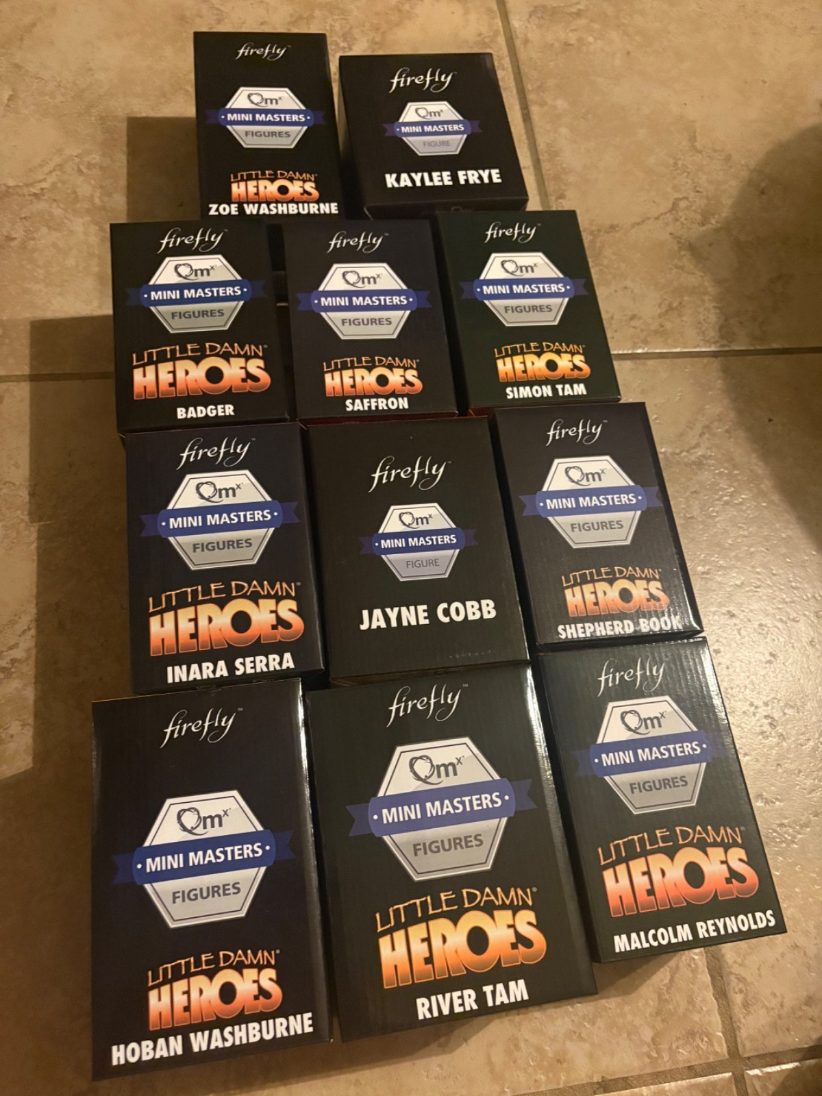 Lot of 11 FIREFLY Qmx Mini Masters Damn Little Heroes Figures 
