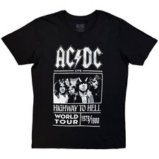 Image of AC/DC Unisex T-Shirt: Highway to Hell World Tour 1979/1980 (Black)