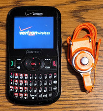 Pantech Caper TXT8035PP - Black and Red Verizon Rare Cellular Phone Bundled
