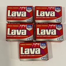 5 Pack Lava Heavy Duty Hand Cleaner Pumice Powered Bar Soap 5.75oz WD-40 USA