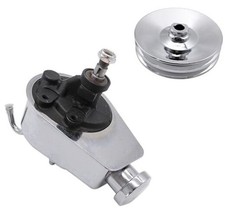 LWP Power Steering Pump with Double Groove Pulley Kit Compatible With GM Silver