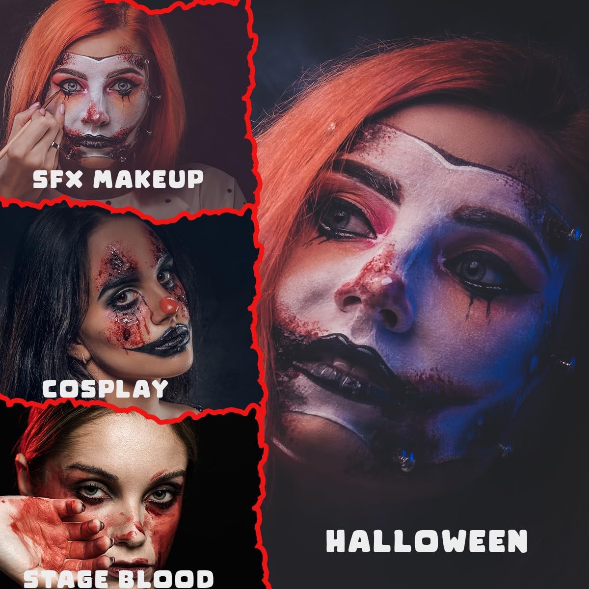Halloween Makeup Special Effects Oil Face Body Paint Fake Blood Scar Wax Char...