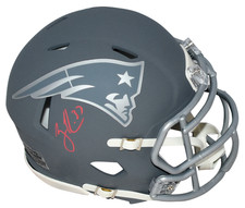 RODNEY HARRISON SIGNED NEW ENGLAND PATRIOTS SLATE SPEED MINI HELMET BECKETT