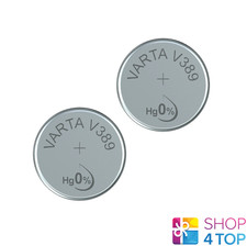 2 VARTA 389 SR54 BATTERY SILVER 1.55V COIN BUTTON CELL WATCH EXP 2026 NEW