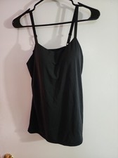 UNIQLO AIRism Black Sz L Camisole With Built In Bra EUC