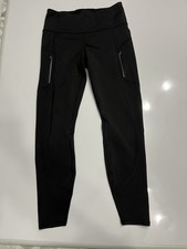 Athleta Rainier Tight Pants Womens Small Black High Rise Leggings Pocket