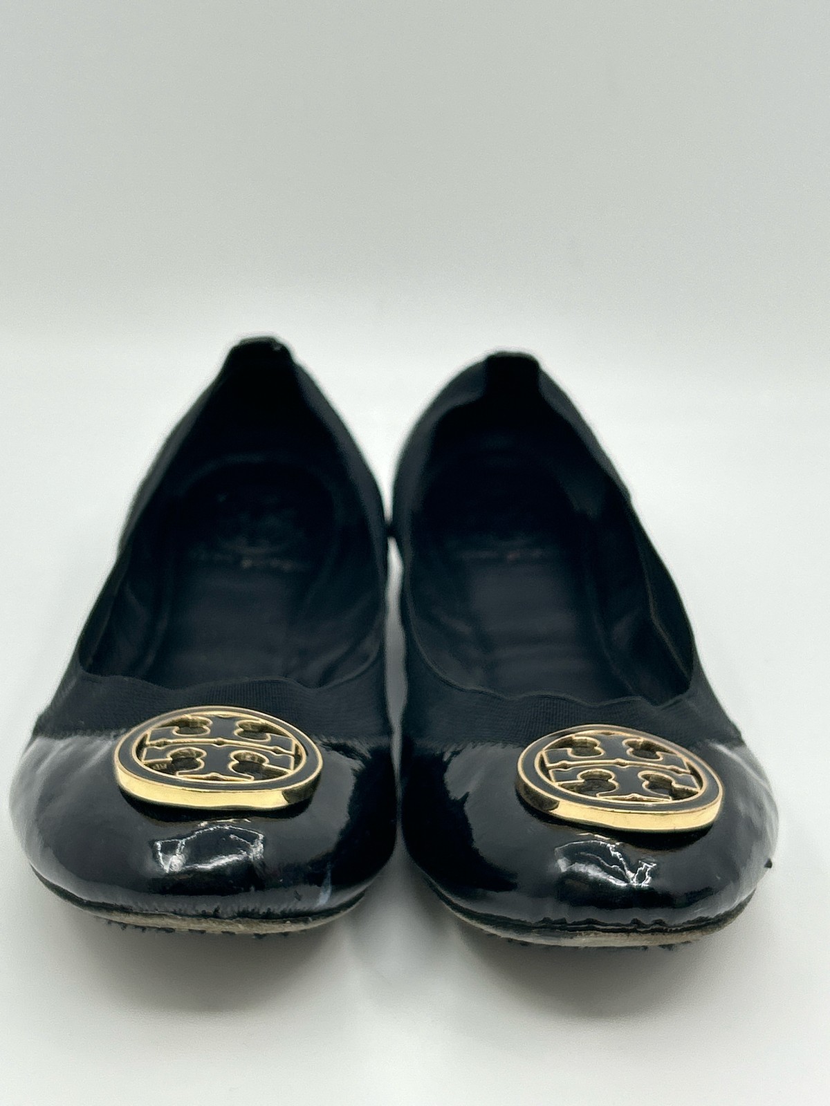 TORY BURCH Size 7.5 Black Women Caroline Patent Leather Ballet Flats thumbnail 2