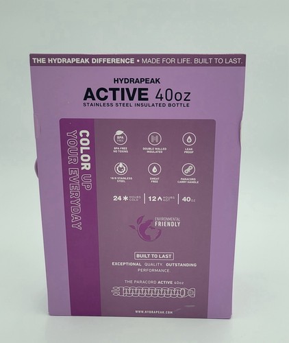 Juego de botellas de agua de acero inoxidable aisladas HYDRAPEAK ACTIVE 40 oz - Lavanda Paracord - Imagen 2 de 3