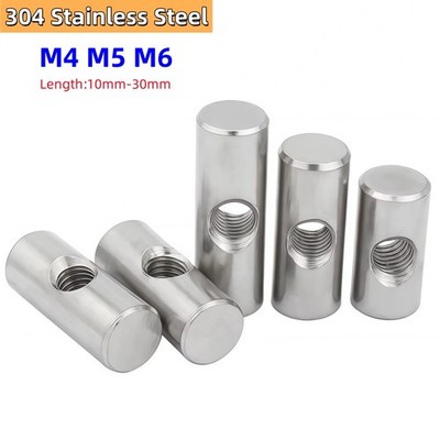 M4 M5 M6 A2 Stainless Steel Cross Hole Nuts Barrel Nuts Cross Dowels Slotted Nut