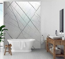 White Laurent Shower Wall Panels 1.2m x 2400mm x 10mm Easy To install Wall Panel