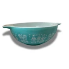 Pyrex Amish Butterprint Cinderella 4 qt 444 Mixing bowl turquoise VINTAGE