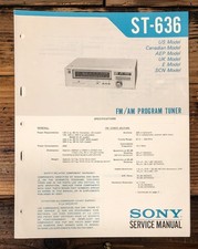 Sony ST-636 Tuner Service Manual Original 