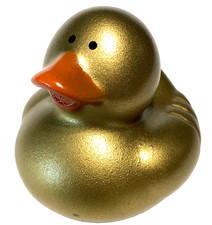 FREE SHIP - RARE 2" METALLIC BRONZE COLORED CRUISING RUBBER DUCK CRUISE DUCKIE
