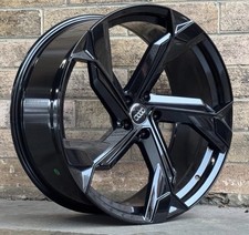 22” Aftermarket Wheels 5x112 ET25 Audi Q7 Q5 Q8 Black  Set Of 4