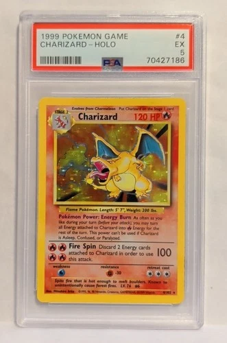 1999 Pokémon Base Set Holo Rare #4 Charizard PSA 5 - TCG English