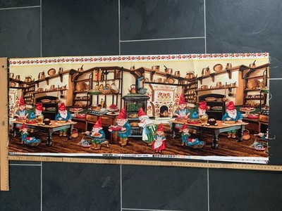 93x35cm Michael Miller Panel Zwerge US Quiltstoff Baumwolle Hobbyauflösung 