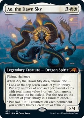 Ao, the Dawn Sky (Extended Art) - Near Mint MTG Kamigawa: Neon Dynasty