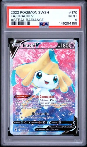 2022 POKEMON SWORD & SHIELD ASTRAL RADIANCE #170 FULL ART/JIRACHI V PSA 9