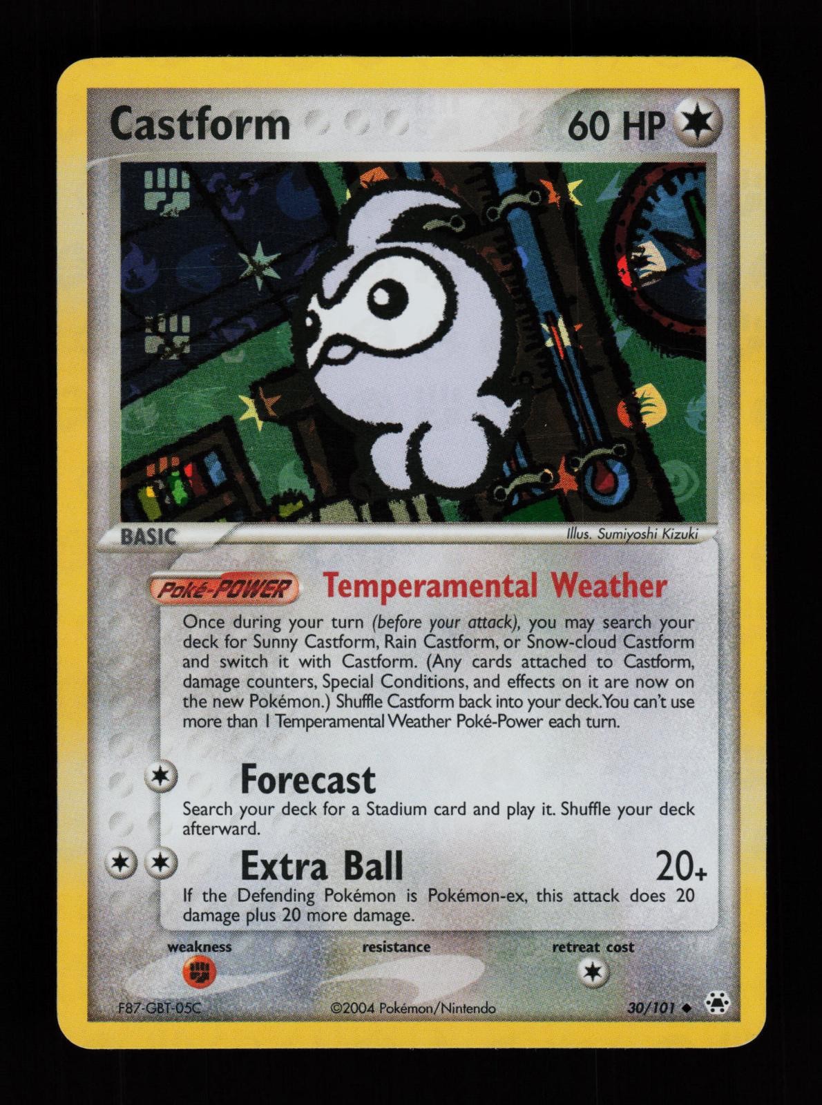 Castform 30/101 Reverse Holo Uncommon Hidden Legends Pokemon Cards