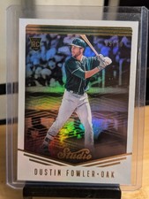 2018 Panini Studio #2 Dustin Fowler Rookie Card Oakland A's RC SP #’D /10. rookie card picture