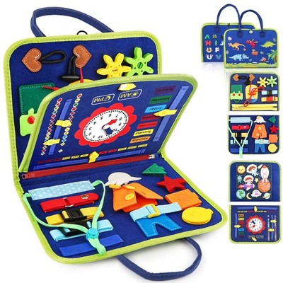 Toddler Busy Board, Montessori Sensory Toys for Boys, 1-4 Year Old Girl Toddl...