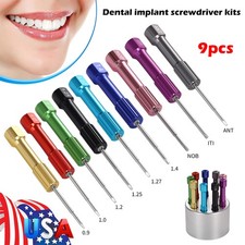 Dental Implant Screw Driver Kit Lab Abutment Implant Tools Drivers with Holder