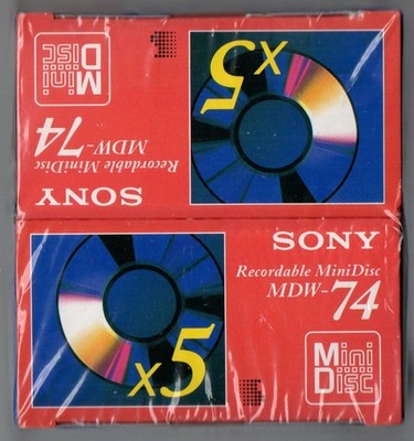 MiniDiscs Sony MDW-74A 74 Min - Neuf Scellé, Lot De 1 - Fabriqué Au Japon