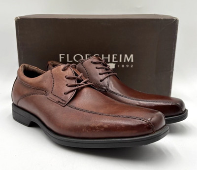 Florsheim REVEAL BIKE COGNAC Men's NEW Leather Oxford Shoe Brown US Size 7.5D