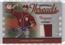 2009 Donruss Elite Extra Edition Throwback Threads 34/50 Chase Anderson Auto nd3