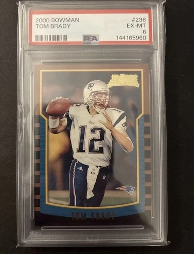 2000 Bowman - Tom Brady #236 (RC) Rookie Card PSA 6