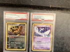 Dark Dragonite Holo Cosmos-James #15  PSA  7 & Lugia Unseen forces PSA 6 Stamped