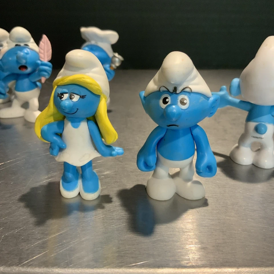 The Smurfs 2008 Peyo Jakks Schleich 9 Piece Lot Smurfette Brainy Zodiac & More - Image 4 of 4