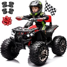 24V 4WD Kids ATV 4 Wheeler Ride On 4 200W Motors Bluetooth MP3 LED Horn Pink