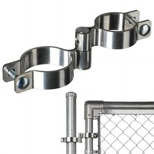2 3/8" x 1 7/8" Heavy Duty Stainless Steel Chain Link Fence Gate Hinges with ...