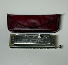 Vintage M. Hohner The Chromonica No. 260 Harmonica Key C w/ Taped Case Germany
