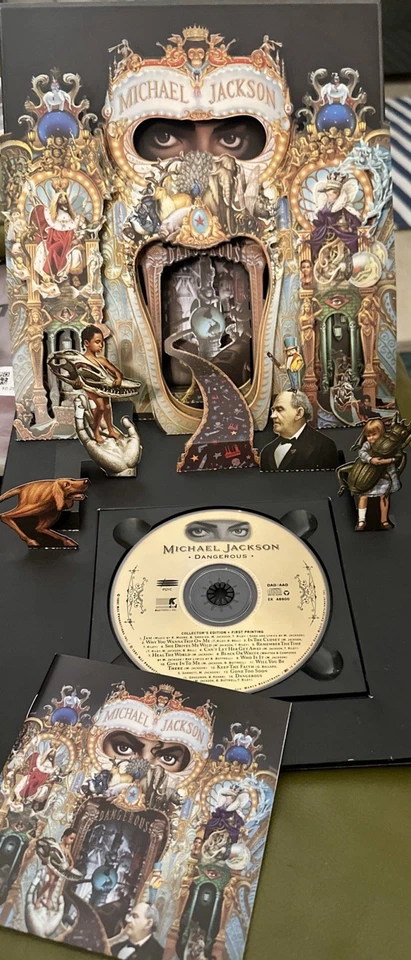 Michael Jackson Coffret DANGEROUS 3D 3-D Pack Pop-Up Edition CD Collector 1991 - Photo 2/4