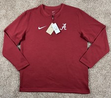 Nike Alabama Crimson Tide Double Knit Quarter Zip Men s Large L Long Sleeve NEW