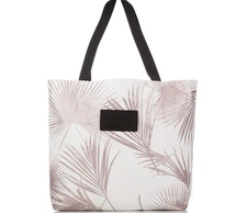 Aloha Collection Reversible Tote Day Palms Rose Gold